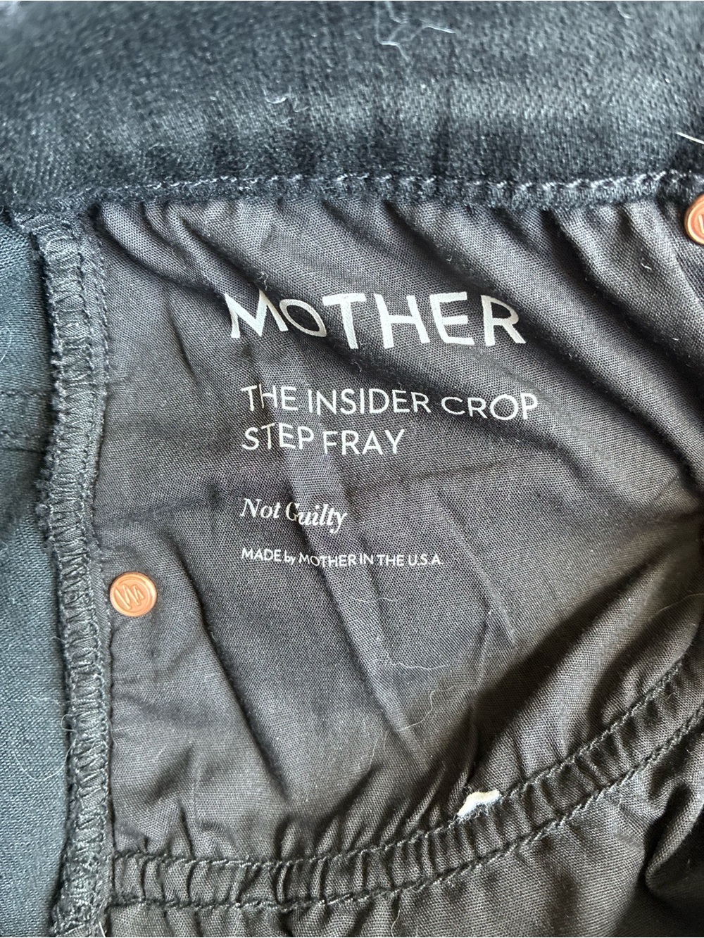 MOTHER Jeans Women’s 27 The Insider Crop Step Frat in Not Guilty - Picture 8 of 14
